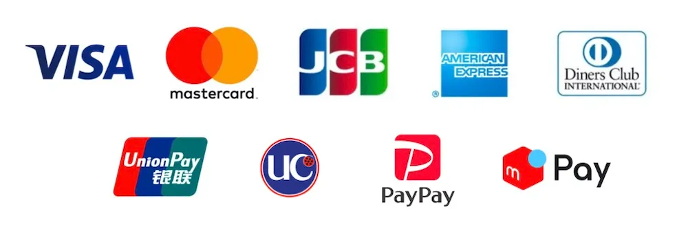 各種クレジットカードでのお支払いに対応しております。
